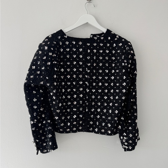 GUIZIO Shiloh Sequin Tweed Black Jacket XXL - Picture 10 of 13